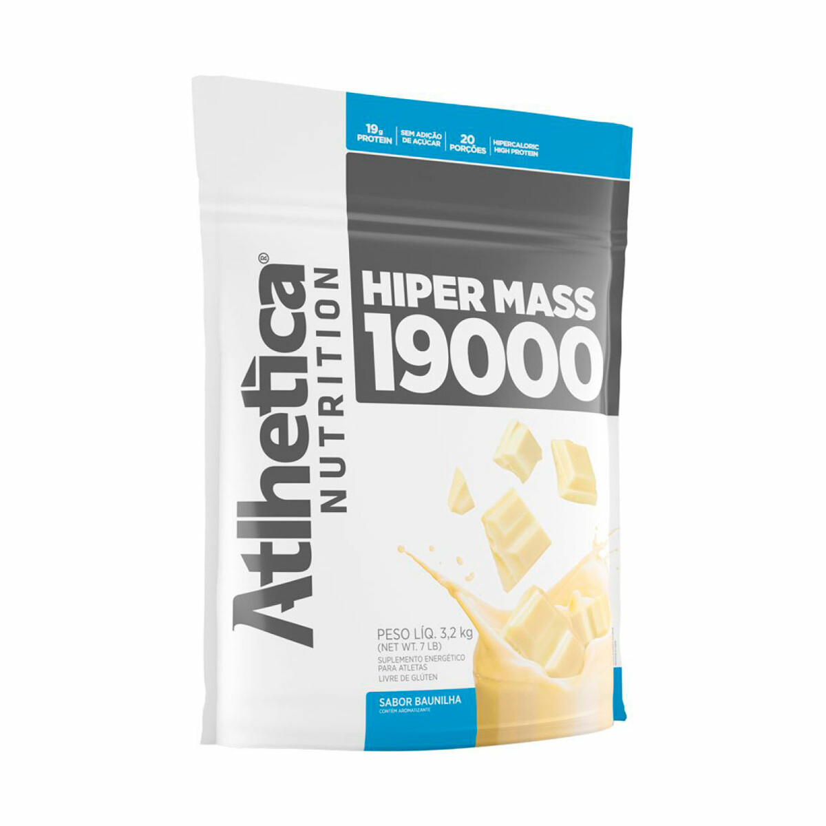 Suplemento Atlhetica Hiper Mass 19000 3,2KG - VAINILLA 