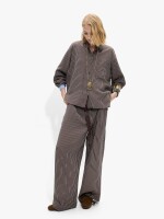 Camisa Con Rayas marron