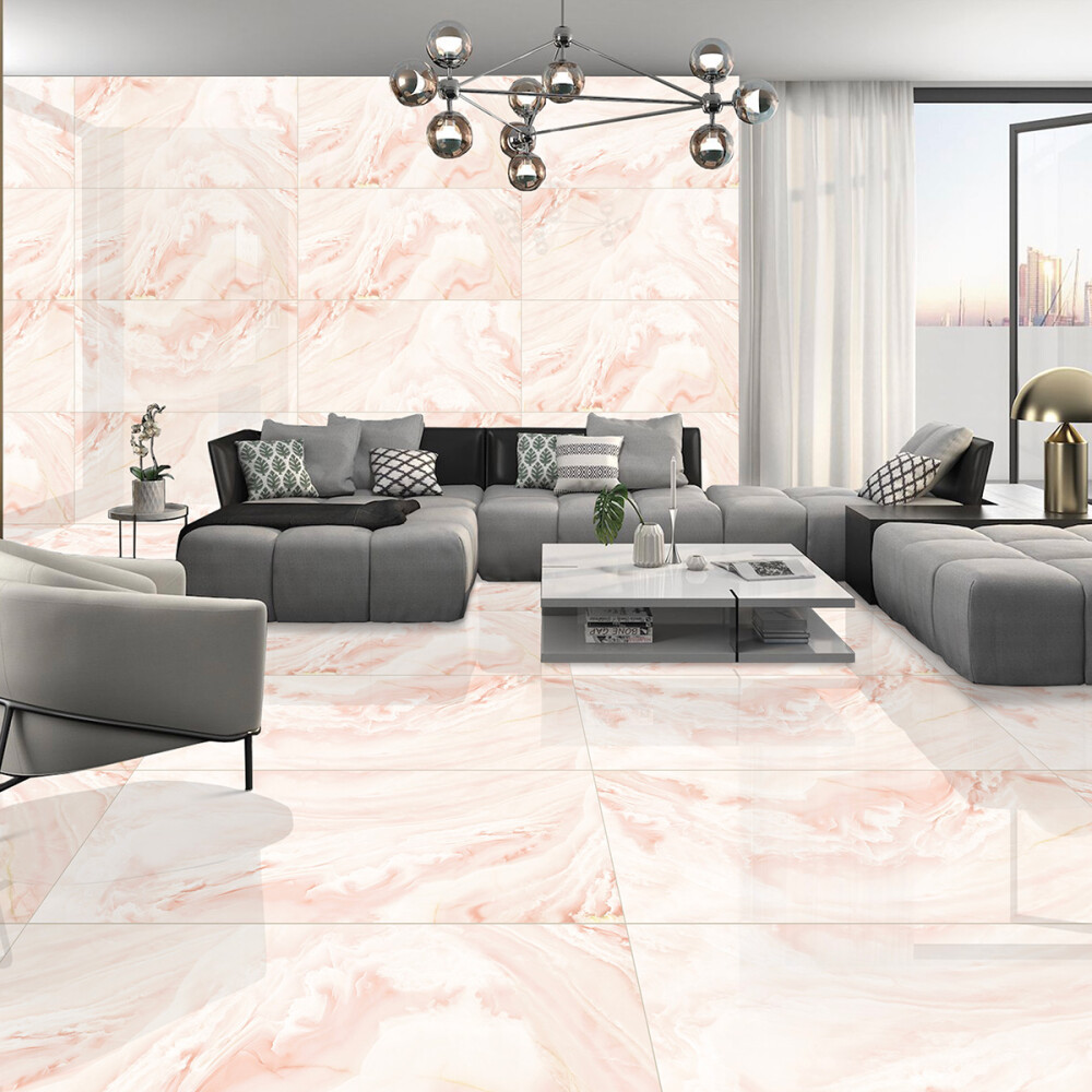 PORCELANATO ONIX RESSO PINK 60x120 CM POL SPECIAL COLOR Porcelanato Onix Resso Pink 60x120 Cm Pol Special Color