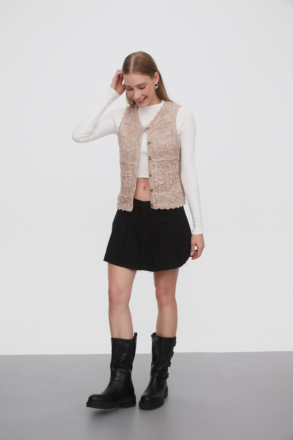 Chaleco Calia Beige Melange