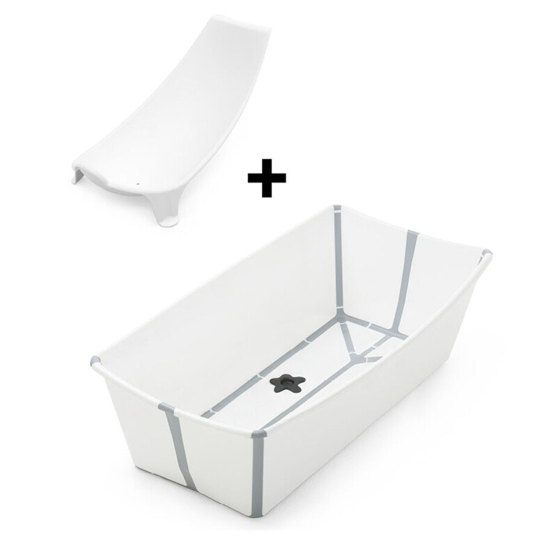Baño Plegable Flexi Bath XL Blanco/Gris + Soporte Cuchara Stokke Baño Plegable Flexi Bath XL Blanco/Gris + Soporte Cuchara Stokke