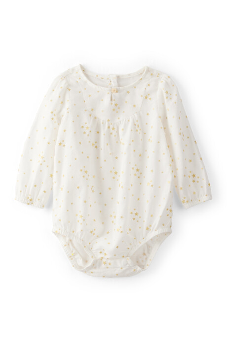 Body de algodón, diseño estrellas Sin color