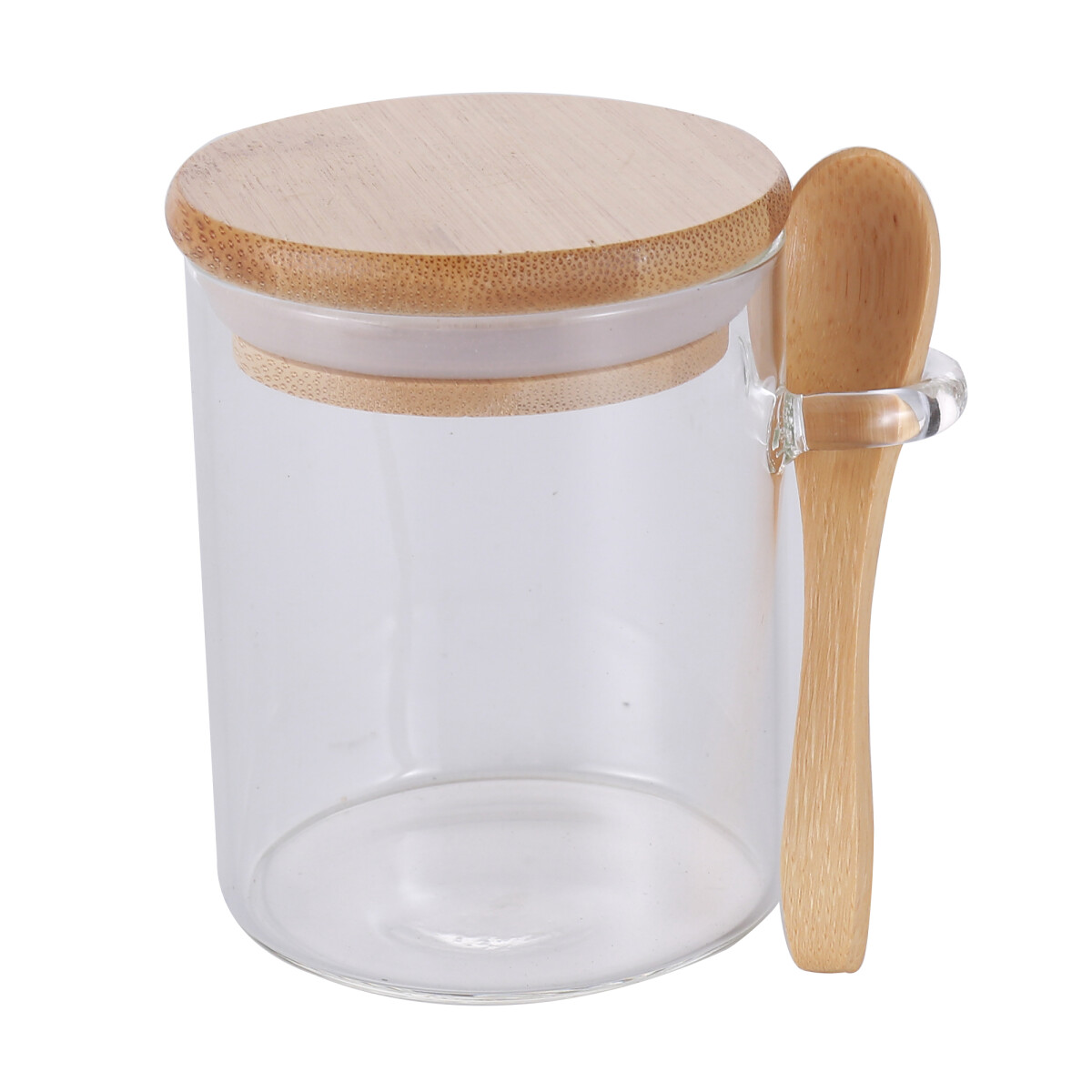 Frasco vidrio tapa madera 250 ml - N/a 