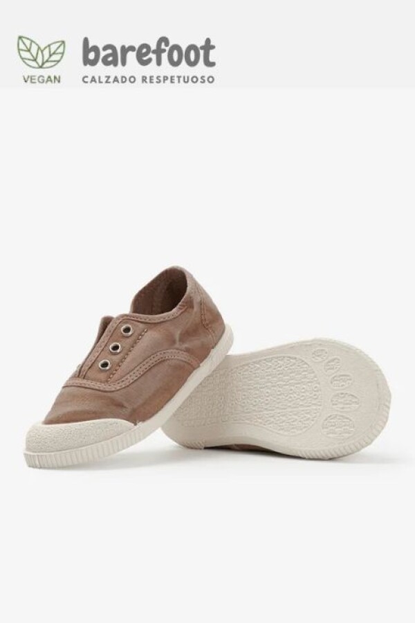 Zapatilla inglesa barefoot beige Beige
