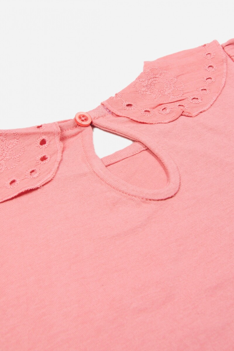 T-shirt manga larga con cuello bebe SALMON