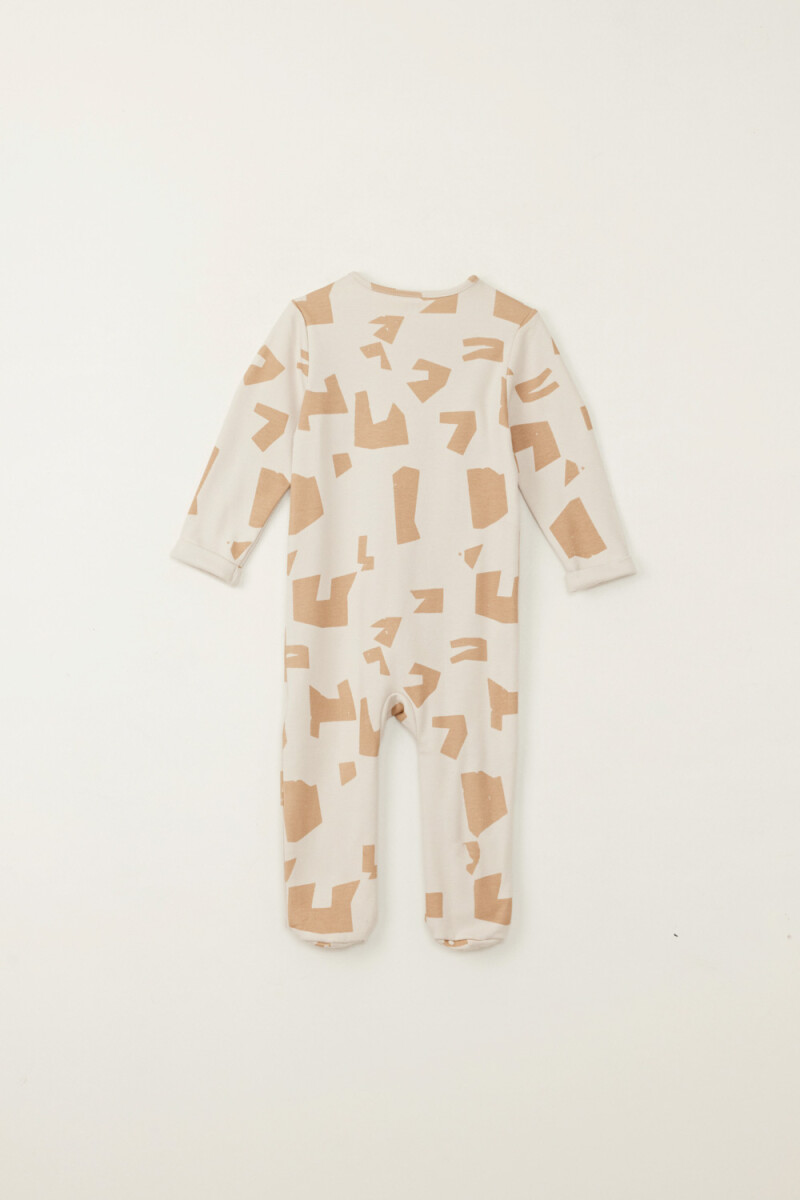 Enterito pijama algodón Beige