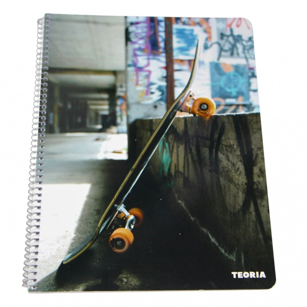CUADERNOLA TEORIA 70 HOJAS RAYADA TAPA SKATE