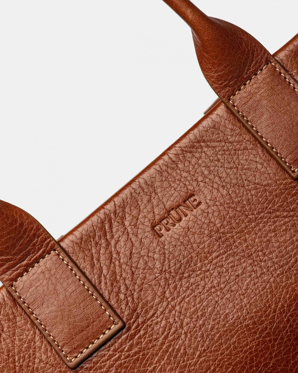 Cartera de mano Capri en cuero vegetal liso Cuoio