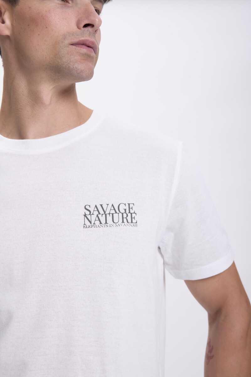 Remera estampa Nature Blanco
