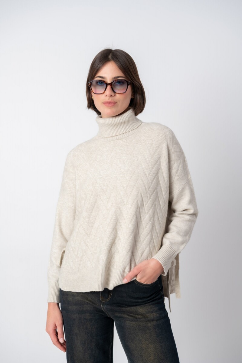 Sweater Bow - Beige 