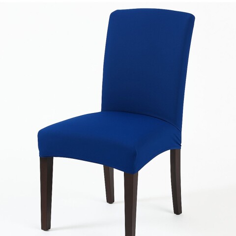 Funda Para Silla Comedor Cubre Asiento Elastizada Y Lavable Variante Color Azul 2