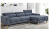 Sofá Chaise MILO en Tela PREVENTA Gris