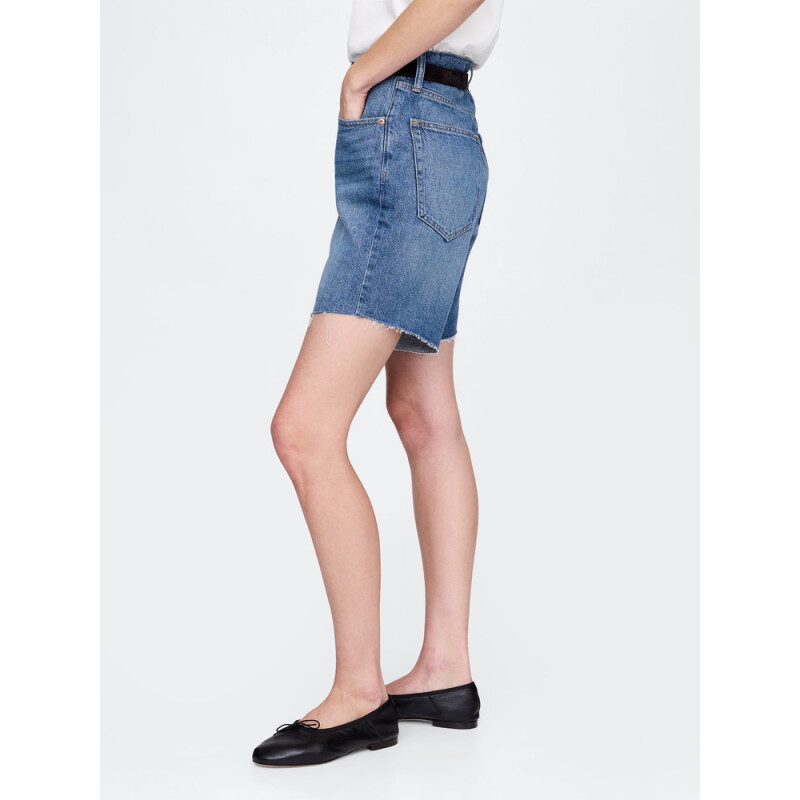 LOOSE BERMUDA SHORT MEDIUM INDIGO