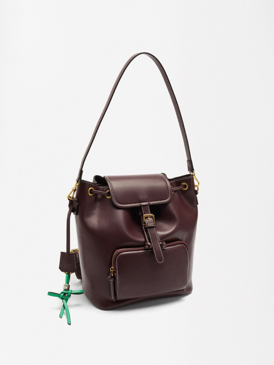 Mochila Con Alça Bandolera burdeos