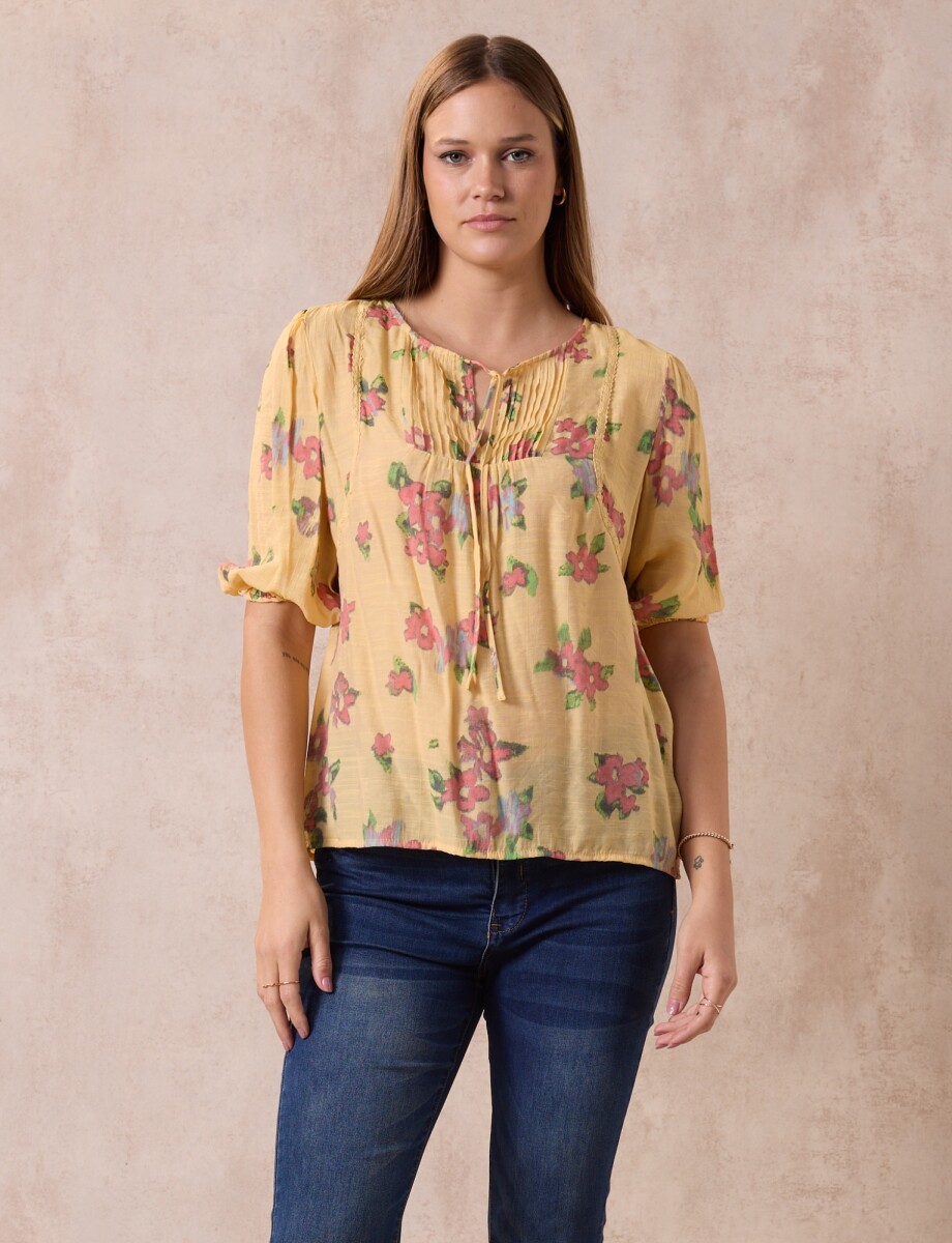 Blusa Gasa - Amarillo/multi 