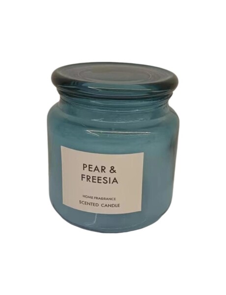 VELA FRASCO C/TAPA VIDRIO D10x11CM CELESTE COTTON VELA FRASCO C/TAPA VIDRIO D10x11CM CELESTE COTTON