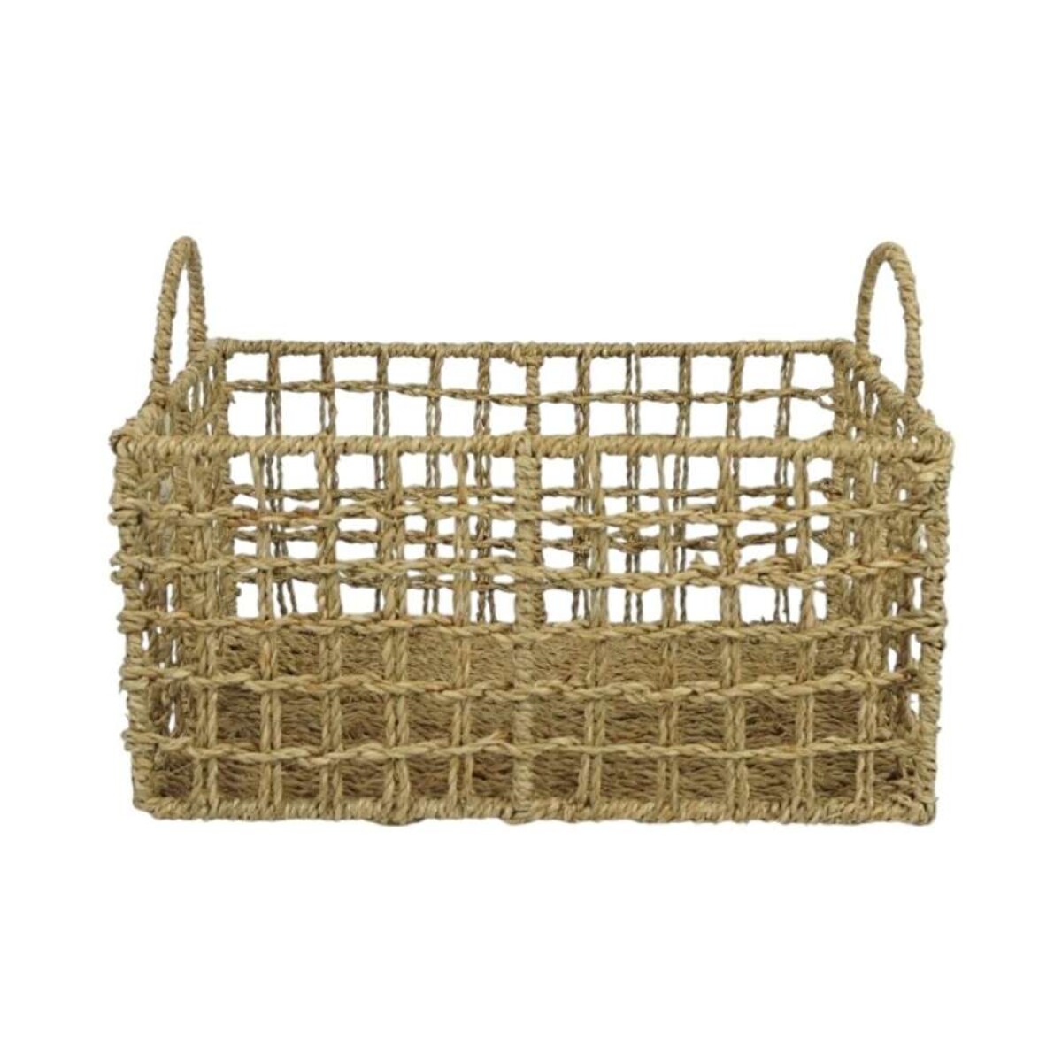 Cesto Rect C/Asas 40X30Xh20/26Cm - Seagrass Natural 