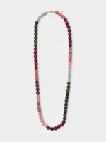 Collar Largo Multicolor Efecto Piedra multicolor