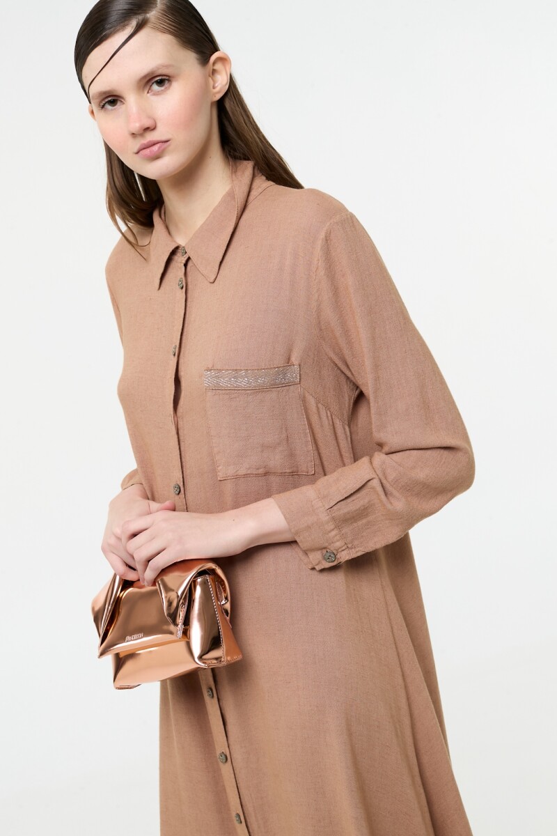CAMISA LARGA Marron