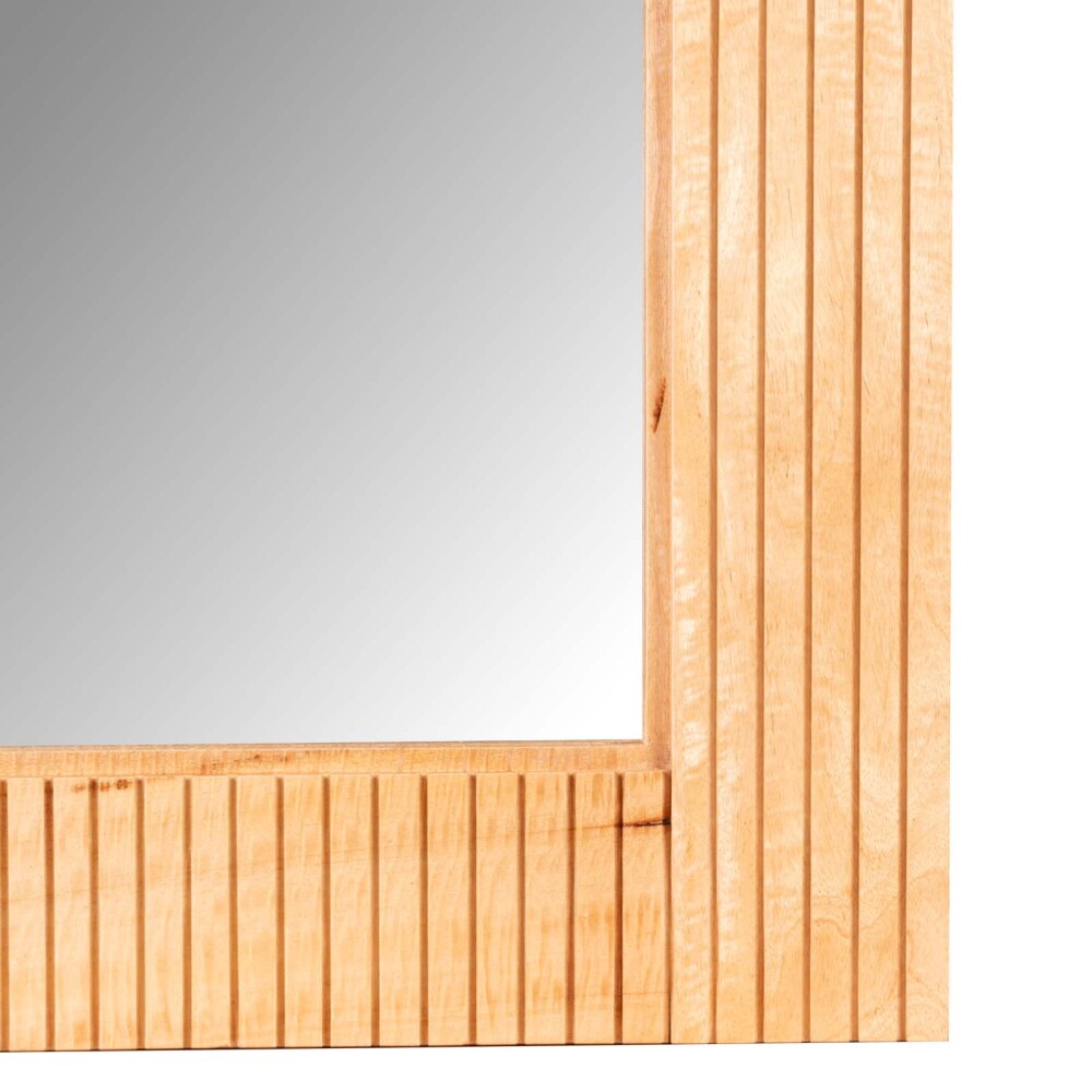 ESPEJO VARILLADO 80X80CM MADERA NATURAL-BEIGE NATURAL