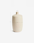 Jarrón Mireni de papel maché beige Ø 39 cm Jarrón Mireni de papel maché beige Ø 39 cm