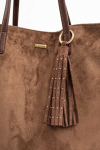 Charm Flecos Y Tachas Gamuza Vegana Chocolate