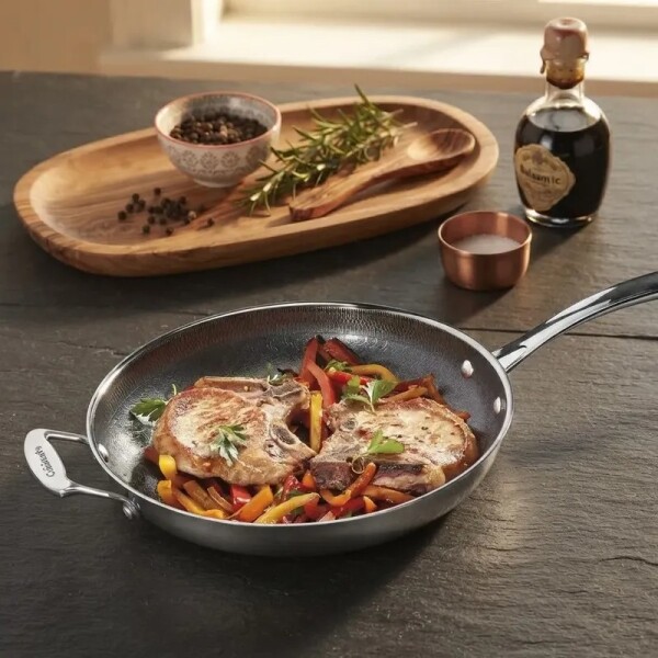 Sartén de acero inoxidable de 30cms con revestimiento en cerámica - Cuisinart Sartén de acero inoxidable de 30cms con revestimiento en cerámica - Cuisinart