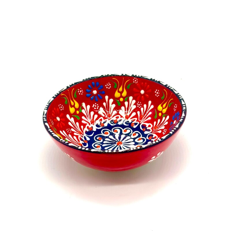 Bowl de cerámica pintado 12 cm Rojo