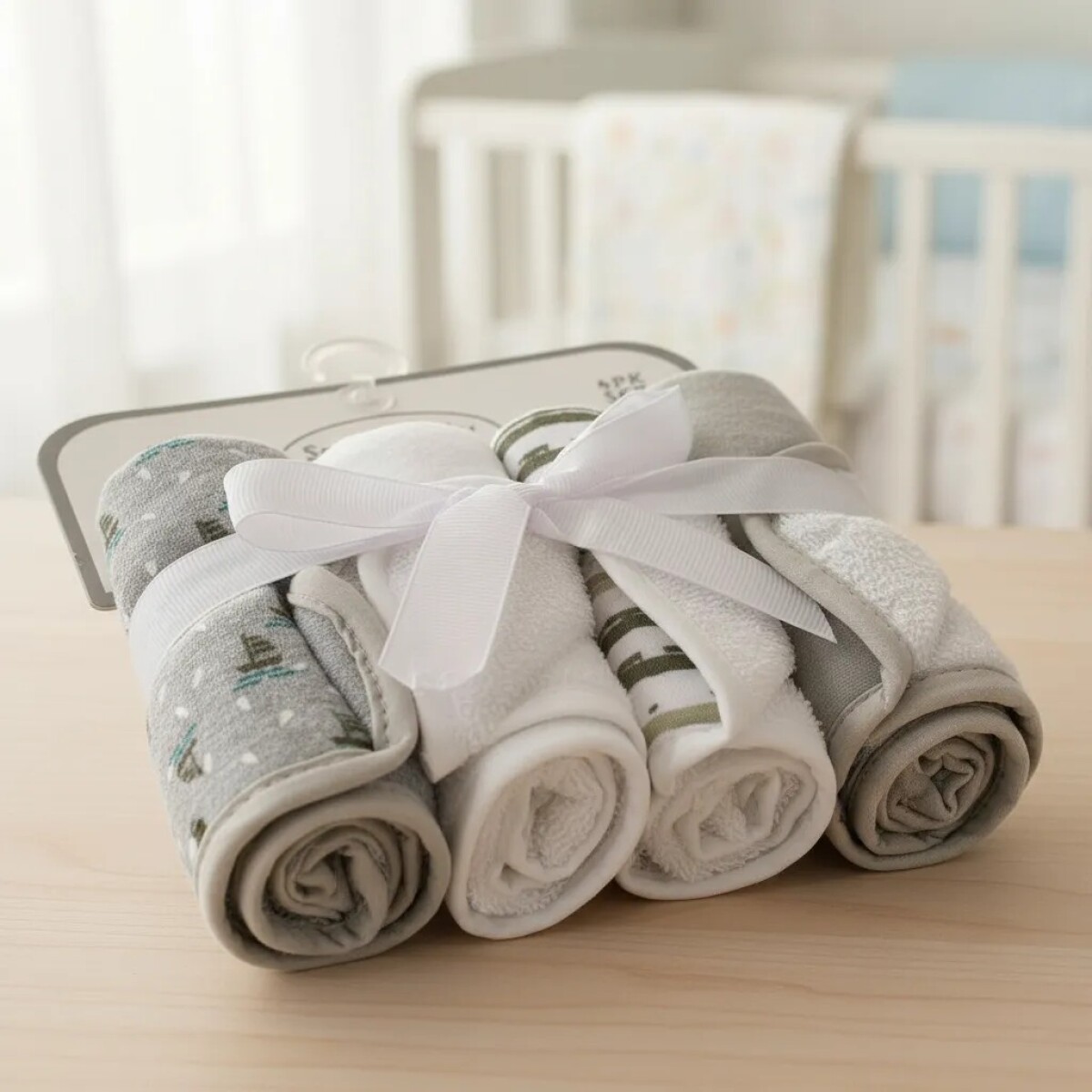 Babitas SNUGLE pack x4 toalla - gris 