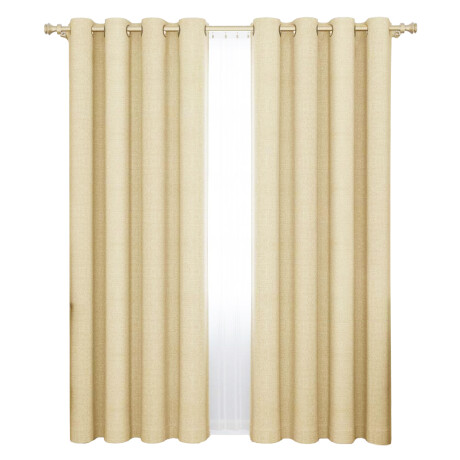 Set x2 Cortina Blackout 140x230 Cm Living Dormitorio Beige