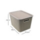 Caja organizadora símil ratán 20lt Cappuccino