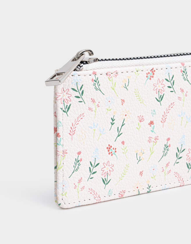 Tarjeteros Tarjetero Cuerina Flores - Estampado Flores