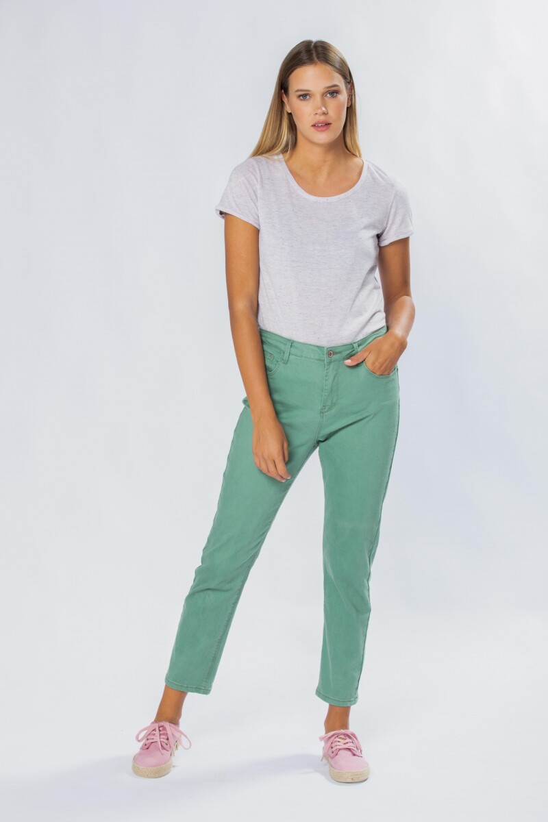 Pantalón 5 bolsillos - Verde 