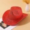 Gorro Cowboy Brilloso Clasico Rojo