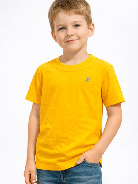 Remera Básica de Niños Amarilla