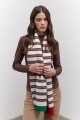 BUFANDA STRIPE NATURAL