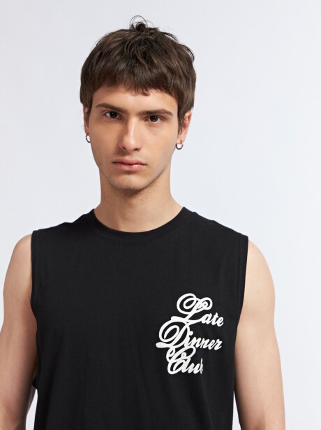 MUSCULOSA DIEGO NEGRO PRINT