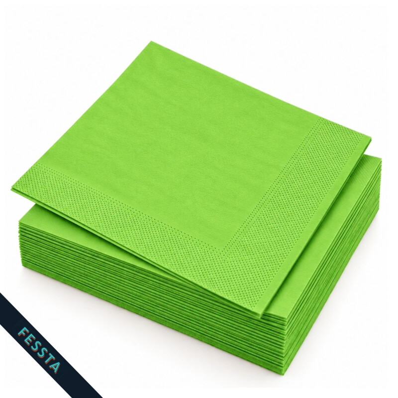 Servilleta Descartable Fessta Lisa x20 Und Verde Manzana