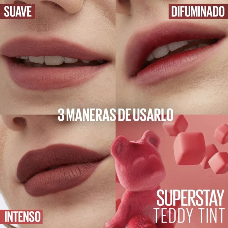 Labial Líquido Maybelline SuperStay Teddy Tint PETALCORE