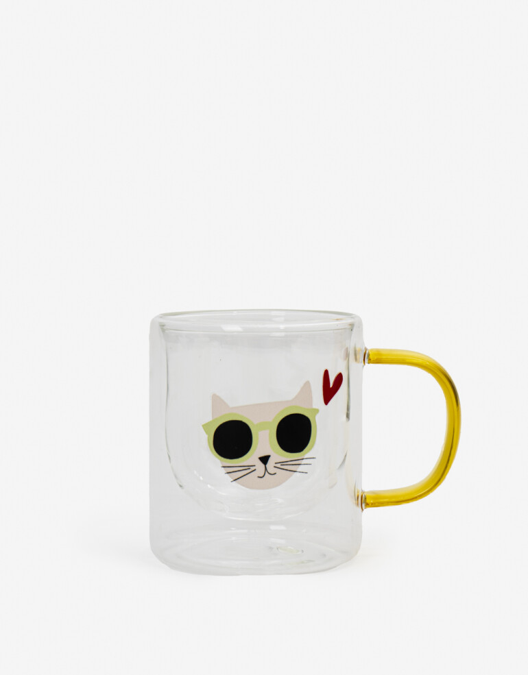 Artículos cocina Taza De Vidrio Estampada - Combinacion Multicolor