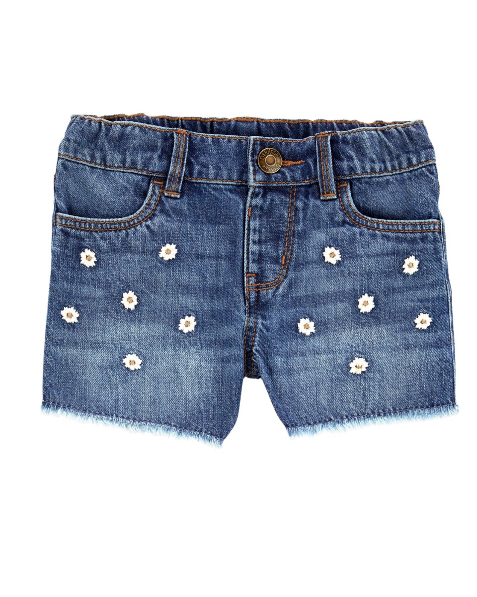 Short de jean con bordado. Talles 2-5T 