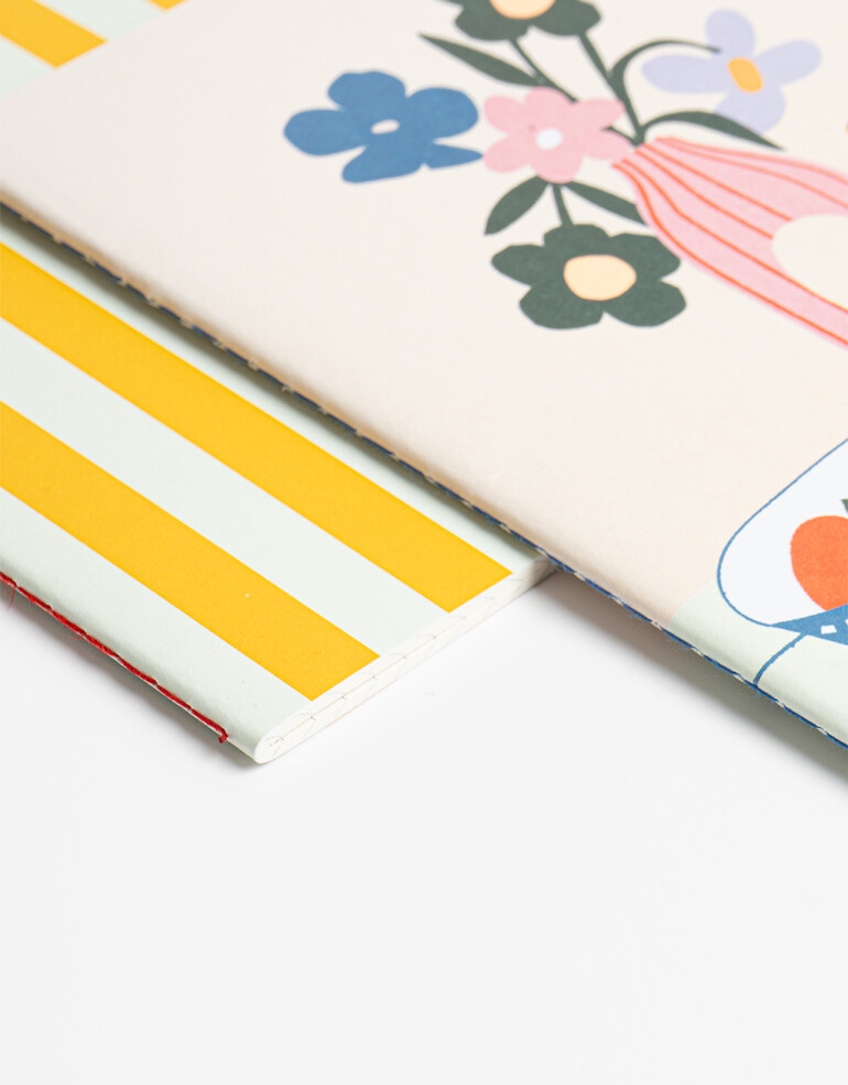Anotadores Cuadernos y Memos Cuaderno Set Set De Cuadernos Estampados - Combinacion Multicolor