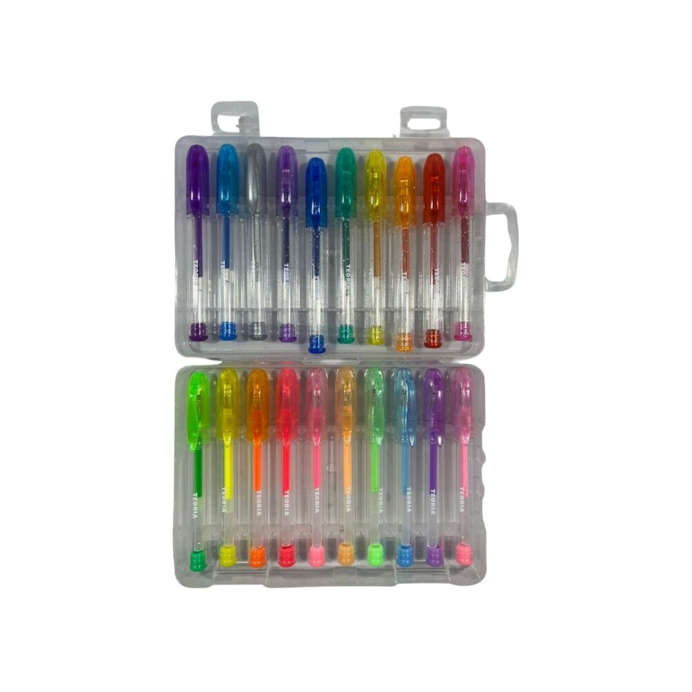 Lapiceras Gel Mini Teoria x20 en Estuche – Colores Surtidos LAPICERA GEL MINI TEORIA ESTUCHE X20
