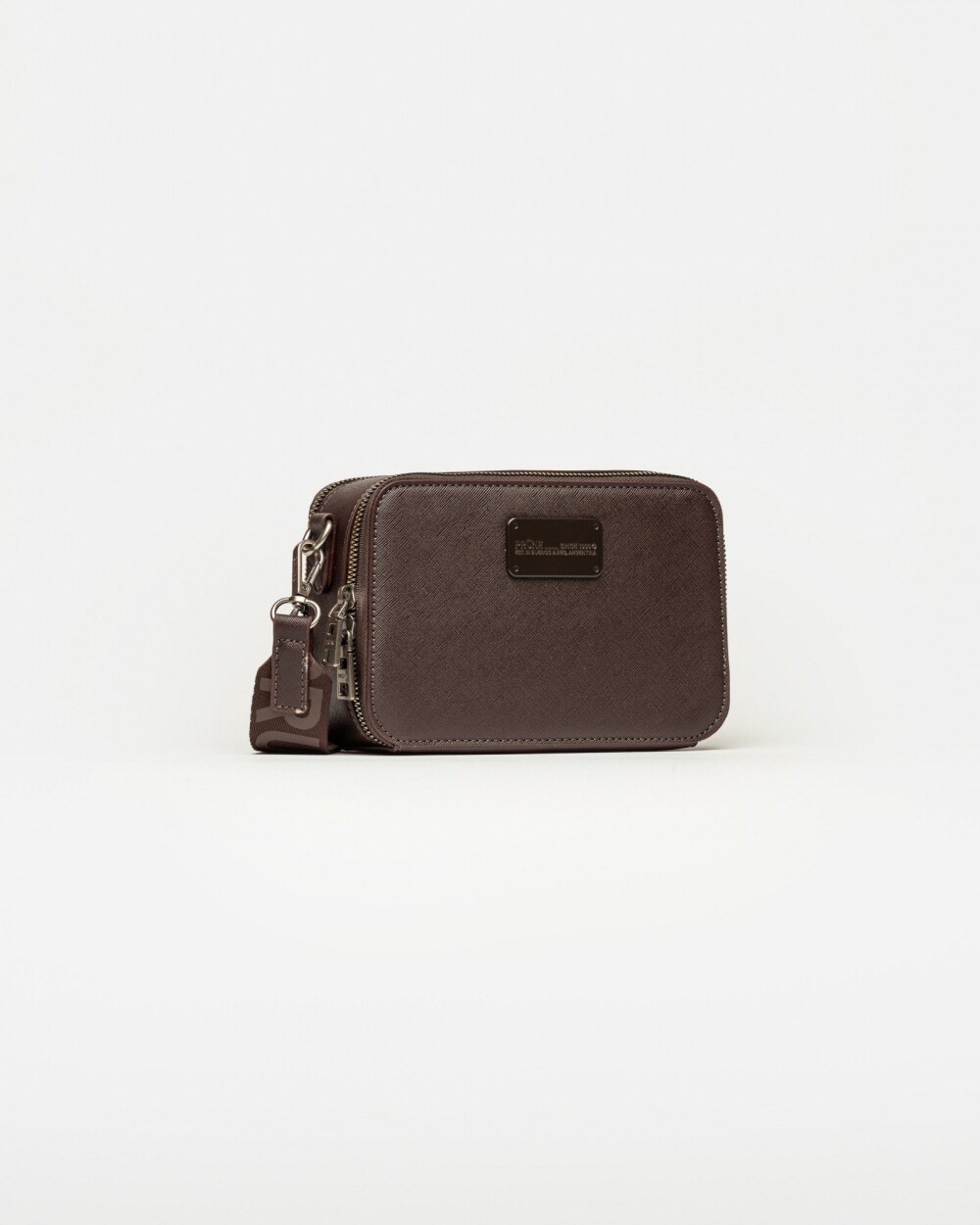Bandolera New Penny en efecto cuero zaffiano Pistacho