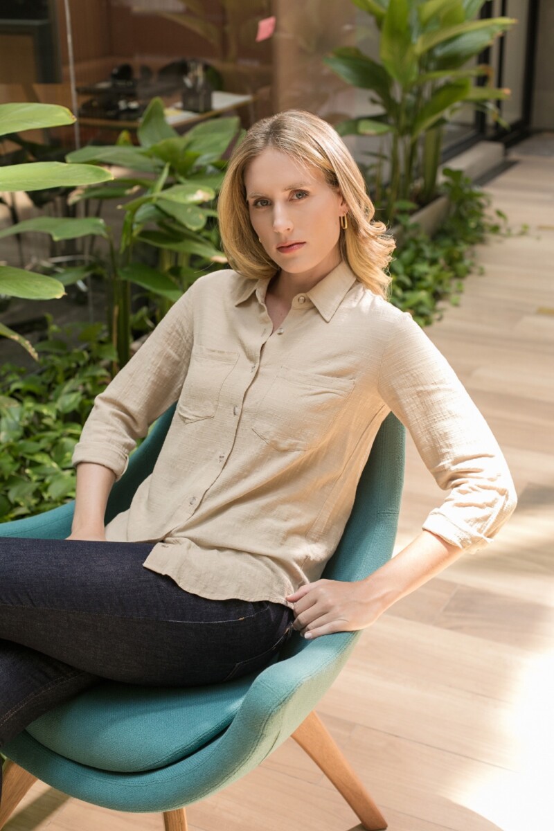 Camisa de Lino. Natural.