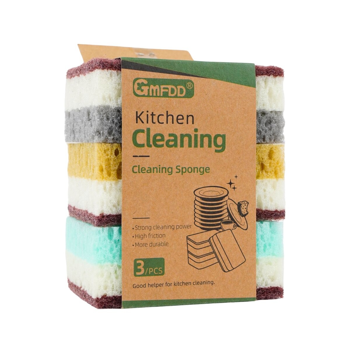 Set de 3 esponjas de cocina 