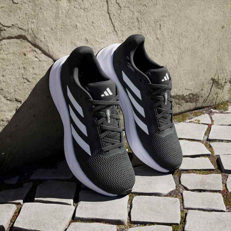 Championes de Mujer Adidas Response W Negro - Blanco