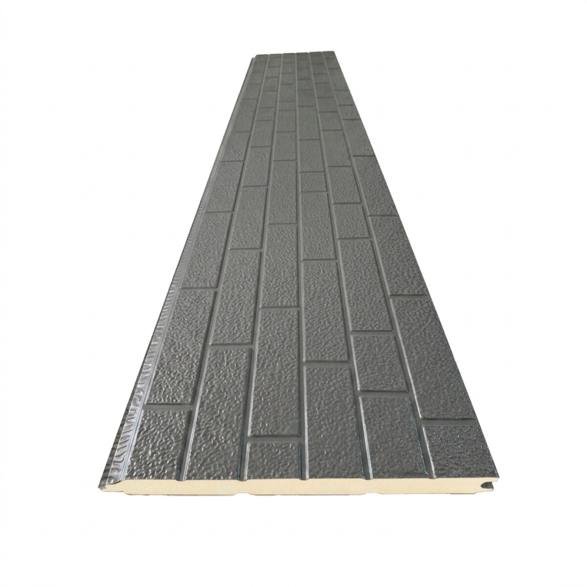 Revestimiento Metal Siding Modelo Gris Ladrillo Antiguo 