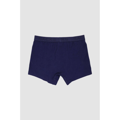 Boxer corto de algodón elastano Azul piedra