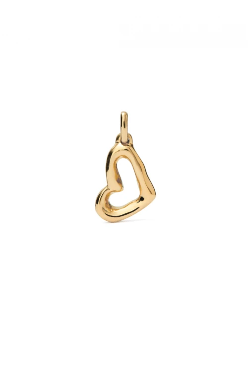 CHARM BAÑADO EN ORO 18K CON FORMA CORAZON GRANDE. Charm